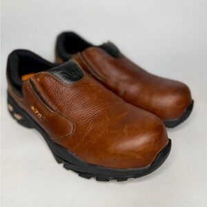 Thorogood Men's Sz 7 Womens 9 VGS-300 Slip-On Boots Composite Toe Brown